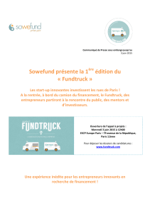 Sowefund présente la 1 édition du « Fundtruck »