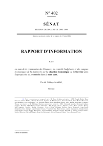 RAPPORT D’INFORMATION N° 402 SÉNAT