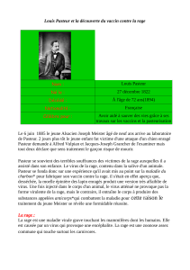 Louis Pasteur et la découverte du vaccin contre la rage