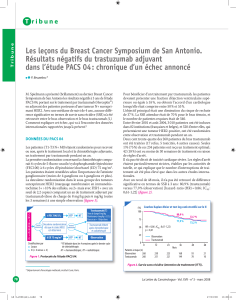 Les leçons du Breast Cancer Symposium de San Antonio.