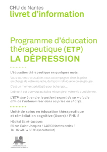 livret d’information LA Programme d’éducation thérapeutique