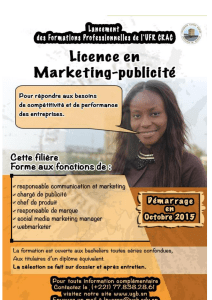 appel a candidatures licence marketing publicite 2015 2016