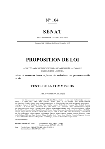 SÉNAT PROPOSITION DE LOI N° 104 TEXTE DE LA COMMISSION