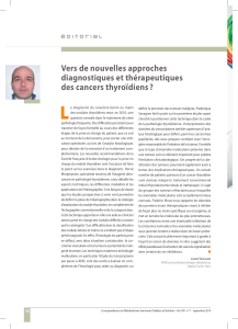 L Vers de nouvelles approches diagnostiques et thérapeutiques des cancers thyroïdiens ?