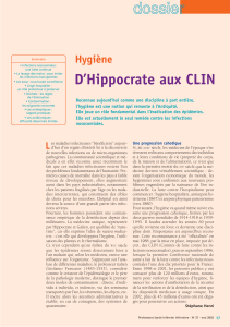 D’Hippocrate aux CLIN Hygiène