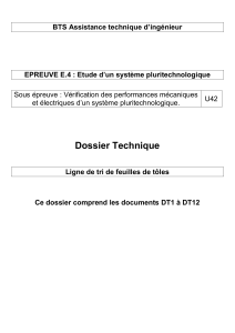 Assistance technique d’ingénieur BTS : Etude d’un système pluritechnologique EPREUVE E.4