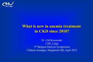 What is new in anemia treatment in CKD since 2010?