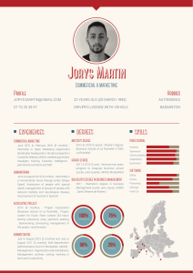 Jorys Martin Profile Hobbies CommerCial &amp; marketing