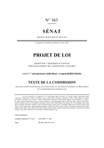SÉNAT PROJET DE LOI N° 363 TEXTE DE LA COMMISSION