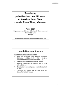 Tourisme, privatisation des littoraux et érosion des côtes: cas de Phan Thiet, Vietnam