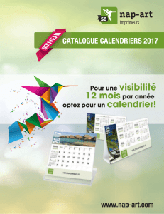 visibilité 12 mois calendrier! CATALOGUE CALENDRIERS 2017
