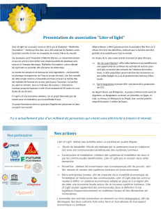 Presentation de association “Liter of light”