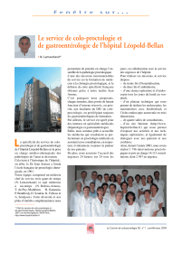 Le service de colo-proctologie et de gastroentérologie de l’hôpital Léopold-Bellan