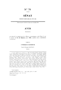 N° 79 SÉNAT AVIS SESSION ORDINAIRE DE 1995-1996