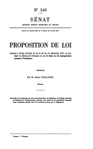 N°  34 SÉNAT PROPOSITION DE LOI