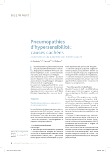 L Pneumopathies d’hypersensibilité : causes cachées