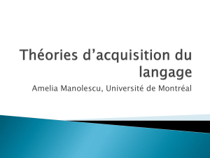 theories dacquisition du langage