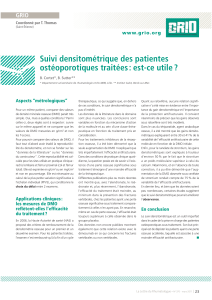 Suivi densitométrique des patientes ostéoporotiques traitées : est-ce utile ? GRIO www.grio.org
