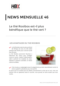 NEWS MENSUELLE 46 Le thé Rooibos est-il plus