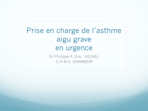 prise en charge asthme urgence