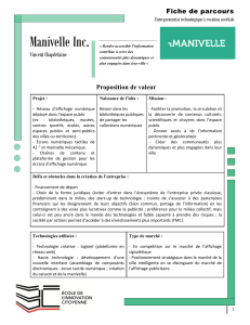 Manivelle Inc. Fiche de parcours Vincent Chapdelaine Entrepreneuriat technologique à vocation sociétale