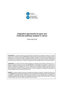 Integrative approaches for gene and molecular pathway analysis in cancer