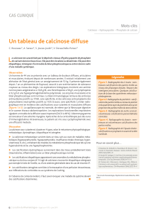L Un tableau de calcinose diffuse CAS CLINIQUE Mots-clés