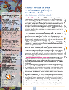 editorial Nouvelle révision du DSM en préparation : quels enjeux