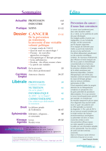 Dossier CANCER Prévention du cancer : il nous faut convaincre Actualité