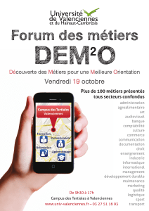 DEM Forum des métiers Vendredi octobre