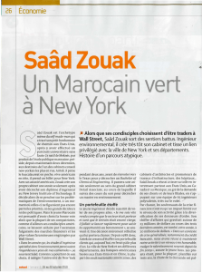 à New York SaadZouak Un Marocain vert