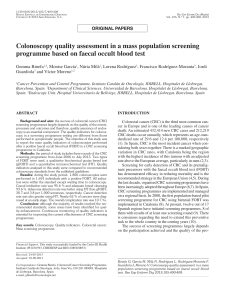 Colonoscopy quality assessment in a mass population screening
