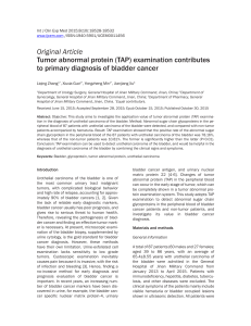 Original Article Tumor abnormal protein (TAP) examination contributes