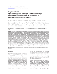 Original Article Epidemiology and genotype distribution of high hospital opportunistic screening