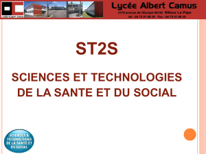 ST2S SCIENCES ET TECHNOLOGIES DE LA SANTE ET DU SOCIAL