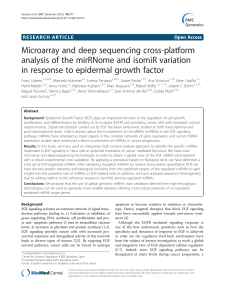 Microarray and deep sequencing cross-platform in response to epidermal growth factor