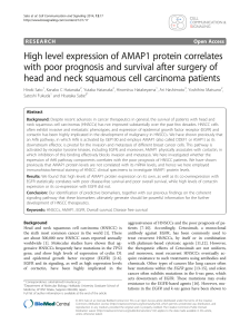 High level expression of AMAP1 protein correlates