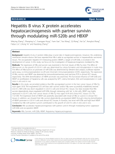 Hepatitis B virus X protein accelerates hepatocarcinogenesis with partner survivin