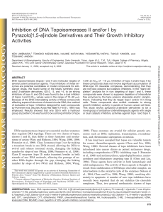 Inhibition of DNA Topoisomerases II and/or I by a Activities KEN UMEMURA,