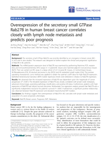 Overexpression of the secretory small GTPase