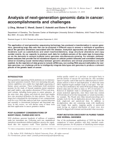 Analysis of next-generation genomic data in cancer: accomplishments and challenges