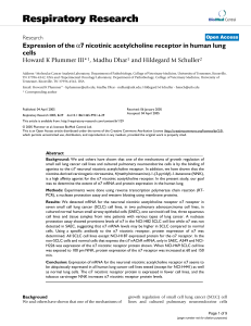 Respiratory Research Expression of the cells 7 nicotinic acetylcholine receptor in human lung