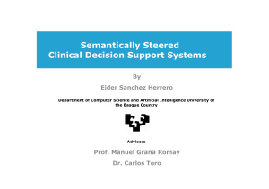 Semantically Steered Clinical Decision Support Systems By Eider Sanchez Herrero