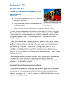 Bulletin du FMI Europe: tirer les enseignements de la crise