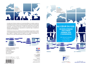 Télécharger Au coeur du G20 : Une nouvelle dynamique pour le progrès économique social et environnemental au format PDF, poids 1.61 Mo