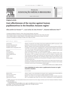 ASSOCIAÇÃO MÉDICA BRASILEIRA Cost-effectiveness of the vaccine against human Revista da