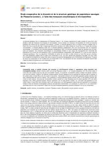 Etude comparative de la diversité et de la structure génétique... de Phaseolus lunatus L. à l’aide des marqueurs enzymatiques et...