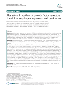 Alterations in epidermal growth factor receptors Open Access