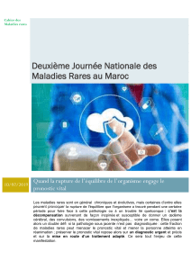 Deuxième journée nationale des maladies rares au Maroc
