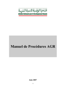 0854INDH   Manuel de Procedures AGR (2007)o
